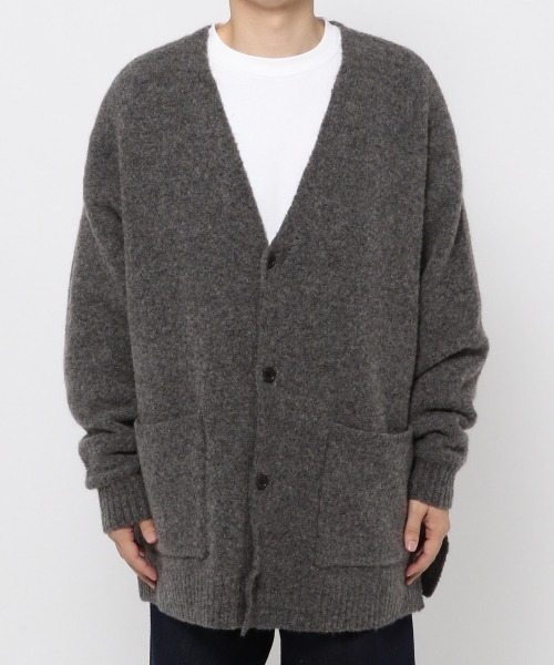 LOWRYS FARM（ローリーズファーム）の「モヘヤコンロングカーデ　258824（カーディガン/ボレロ・メンズ・チャコールグレー/グリーン・MEDIUM/LARGE）」の7枚目の写真