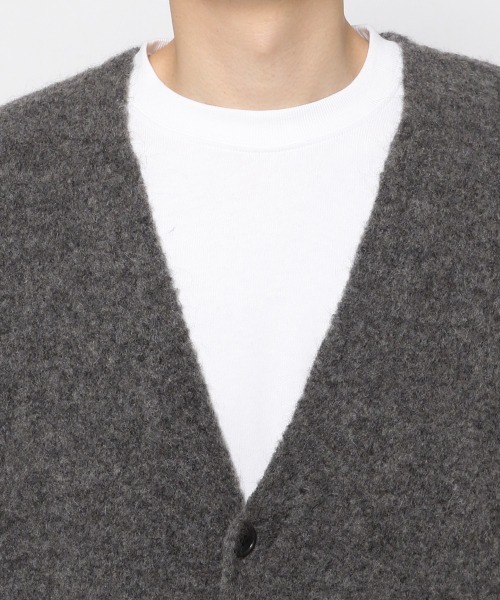 LOWRYS FARM（ローリーズファーム）の「モヘヤコンロングカーデ　258824（カーディガン/ボレロ・メンズ・チャコールグレー/グリーン・MEDIUM/LARGE）」の10枚目の写真