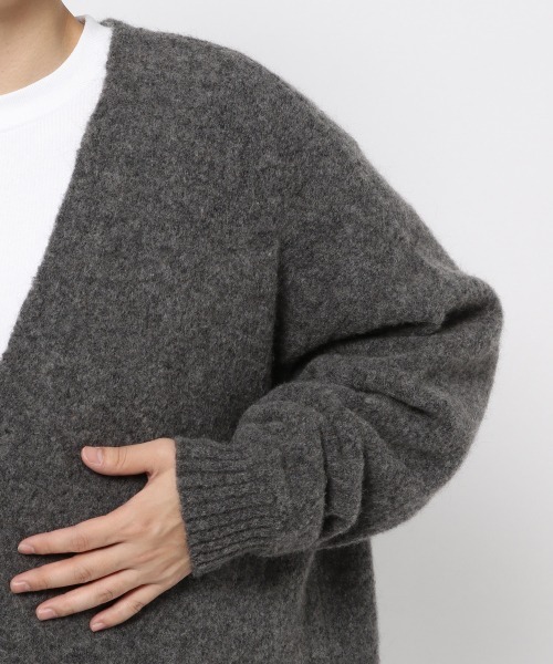 LOWRYS FARM（ローリーズファーム）の「モヘヤコンロングカーデ　258824（カーディガン/ボレロ・メンズ・チャコールグレー/グリーン・MEDIUM/LARGE）」の13枚目の写真