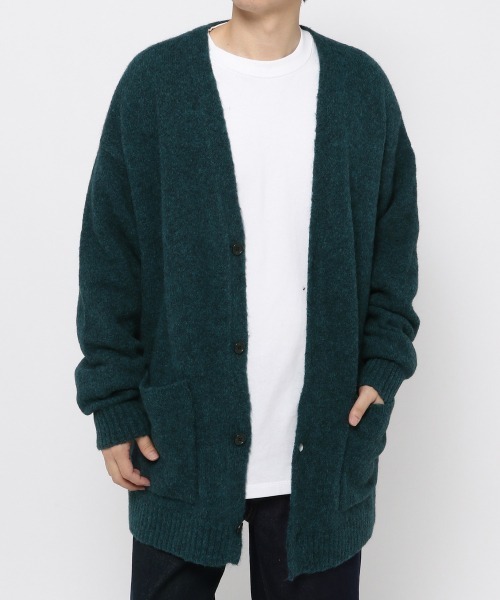 LOWRYS FARM（ローリーズファーム）の「モヘヤコンロングカーデ　258824（カーディガン/ボレロ・メンズ・チャコールグレー/グリーン・MEDIUM/LARGE）」の20枚目の写真