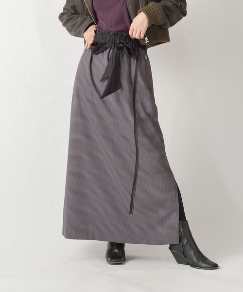 La SRIC（ラスリック）の「La SRIC / アシメZIPチェックSK（スカート・レディース・グレー/キャメル・38）」の14枚目の写真