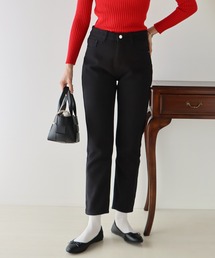 BLUEEAST（ブルーイースト）の「裏起毛ハイウエストテーパードデニムパンツ（デニムパンツ）」