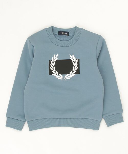 FRED PERRY（フレッドペリー）の「Kids Laurel Wreath Print Sweatshirt（スウェット・キッズ・ブルー/ブラック・6-7/4-5/8-9/2-3）」の2枚目の写真
