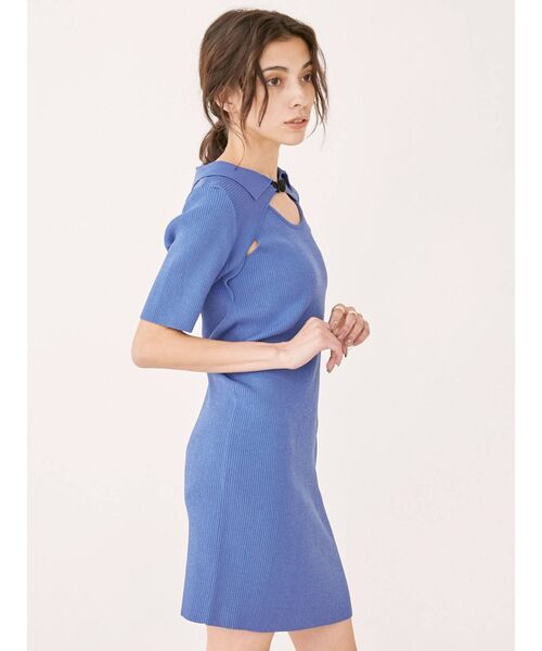 EVRIS（エヴリス）の「フロックボタンレイヤードニットワンピース（ワンピース・レディース・オレンジ/ブルー/ブラック・FREE）」の19枚目の写真