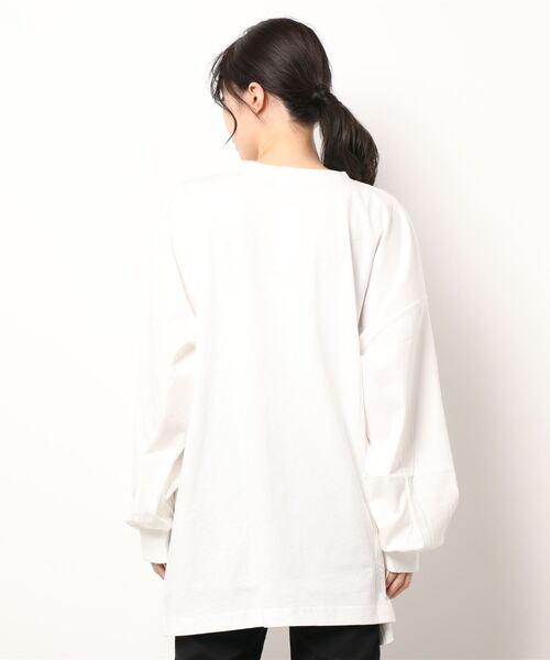 notch.（ノッチ）の「ベーシックロンT（Tシャツ/カットソー・レディース・オフホワイト/ライトグレー・M）」の4枚目の写真