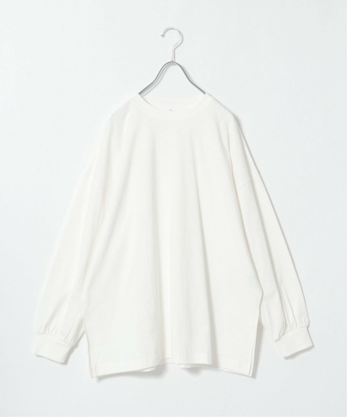 notch.（ノッチ）の「ベーシックロンT（Tシャツ/カットソー・レディース・オフホワイト/ライトグレー・M）」の5枚目の写真