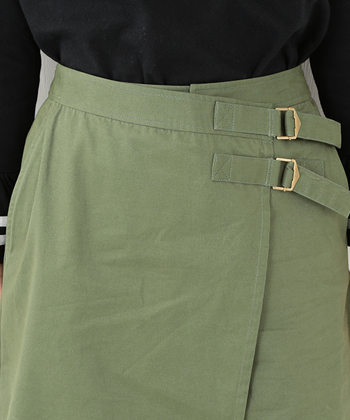 Ray BEAMS(レイビームス)の「Ray BEAMS / Wベルト ラップキュロット(その他パンツ・レディース・ブラック/カーキ・0/1)」の8枚目の写真