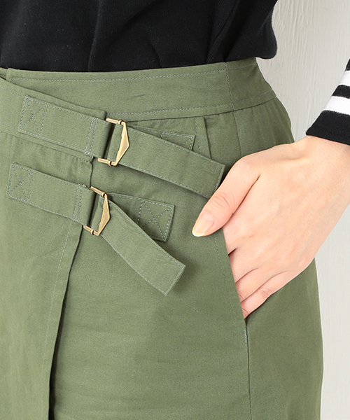 Ray BEAMS(レイビームス)の「Ray BEAMS / Wベルト ラップキュロット(その他パンツ・レディース・ブラック/カーキ・0/1)」の9枚目の写真