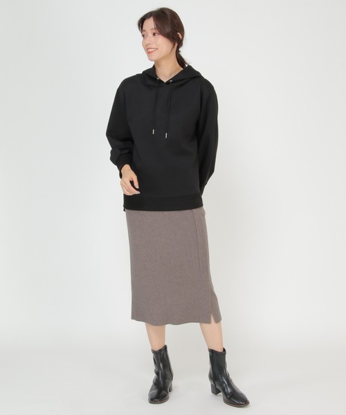 ikka(イッカ)の「ウォッシャブルニットSET UP(ワンピース・レディース・ダークグレー/ブラック・M/L)」の6枚目の写真