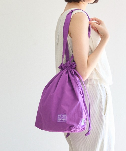PR01.(ピーアールワン)の「「N/ordinary」DRAW STRING TOTE BAG(トートバッグ・メンズ・カーキ/イエロー/ベージュ/パープル/ブラック・FREE)」の4枚目の写真