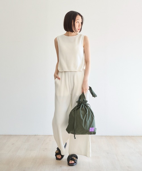 PR01.(ピーアールワン)の「「N/ordinary」DRAW STRING TOTE BAG(トートバッグ・メンズ・カーキ/イエロー/ベージュ/パープル/ブラック・FREE)」の13枚目の写真