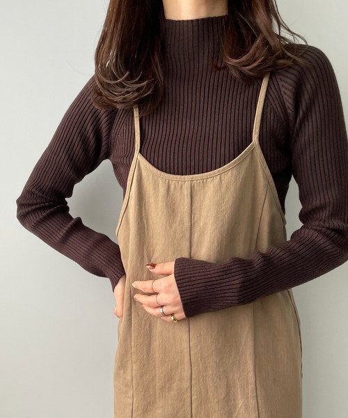 LE MORE(リモア)の「マルチウェイマーメイドキャミワンピース(ワンピース・レディース・ベージュ/グリーン・M/S)」の14枚目の写真