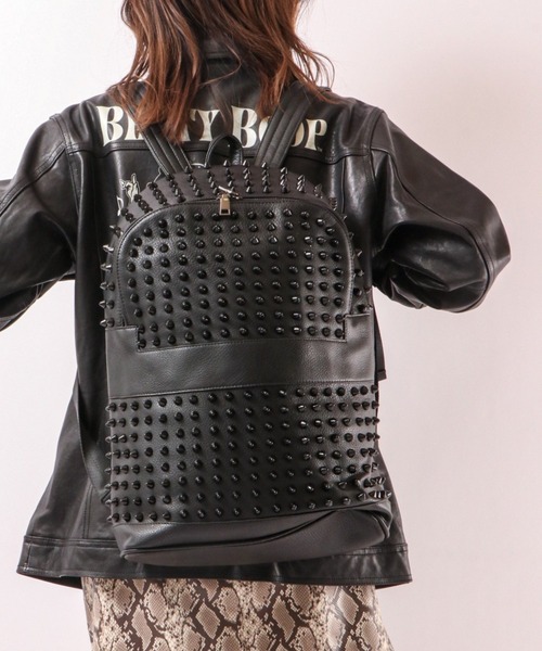 BLACK JACKALL CROWN(ブラックジャッカルクラウン)の「BLACK JACKALL CROWN スタッズ デコレーション リュック(バックパック/リュック・レディース・ブラック・FREE)」の11枚目の写真