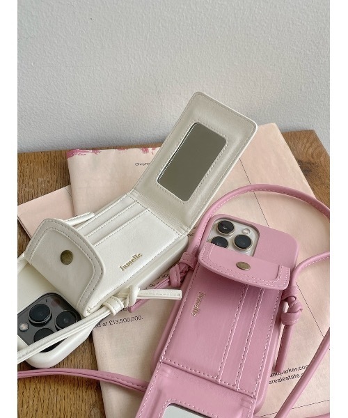 jumelle（ジュメロ）の「ショルダースマホケース（スマホケース/カバー・レディース・ブラウン/アイボリー/ホワイト/ピンク・A/C/E/D/B）」の9枚目の写真