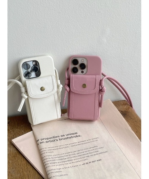 jumelle（ジュメロ）の「ショルダースマホケース（スマホケース/カバー・レディース・ブラウン/アイボリー/ホワイト/ピンク・A/C/E/D/B）」の10枚目の写真