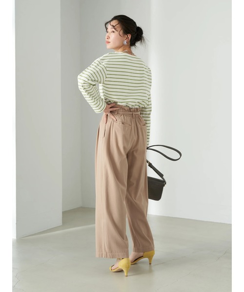 earth music&ecology（アースミュージックアンドエコロジー）の「ボートネックボーダープルオーバー*（Tシャツ/カットソー・レディース・ブラック/ライム/モカ・S/M）」の17枚目の写真