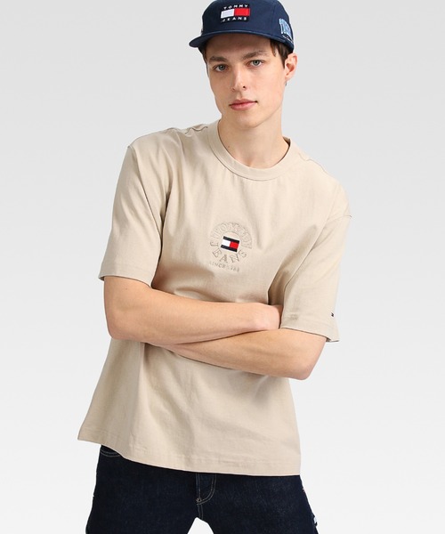 【 】Jeans バック ロゴ クルーネック Tシャツ ♪ ユニセックス】アーカイブロゴ リラックスクルーネック Tシャツ