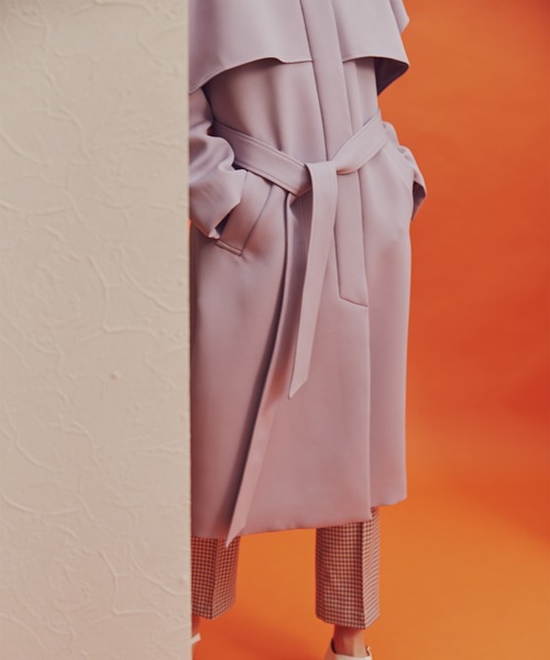 N.(N. Natural Beauty Basic)(エヌエヌナチュラルビューティーベーシック)の「◆ケープスタンドコート(その他アウター・レディース・ベージュ/ライラック・MEDIUM)」の15枚目の写真