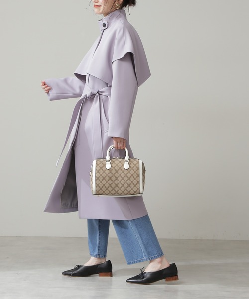 N.(N. Natural Beauty Basic)(エヌエヌナチュラルビューティーベーシック)の「◆ケープスタンドコート(その他アウター・レディース・ベージュ/ライラック・MEDIUM)」の19枚目の写真