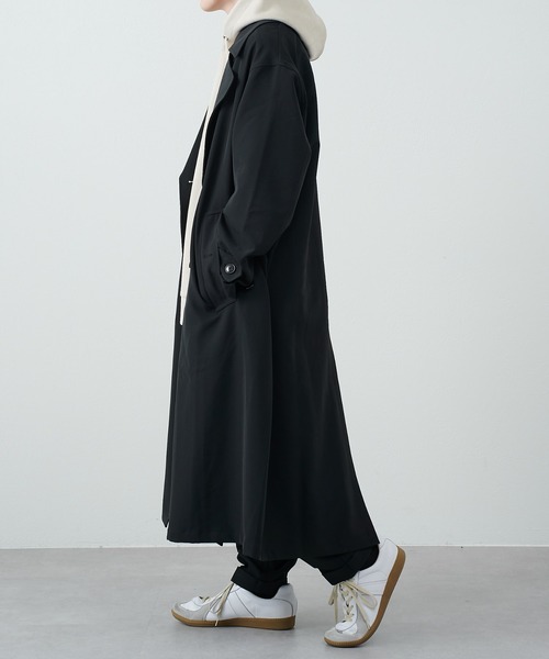 COLONY 2139（コロニートゥーワンスリーナイン）の「ストレッチイージーケアダブルコート（トレンチコート・メンズ・チャコールグレー/ブラック・MEDIUM/LARGE）」の5枚目の写真