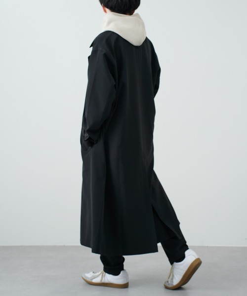 COLONY 2139（コロニートゥーワンスリーナイン）の「ストレッチイージーケアダブルコート（トレンチコート・メンズ・チャコールグレー/ブラック・MEDIUM/LARGE）」の6枚目の写真