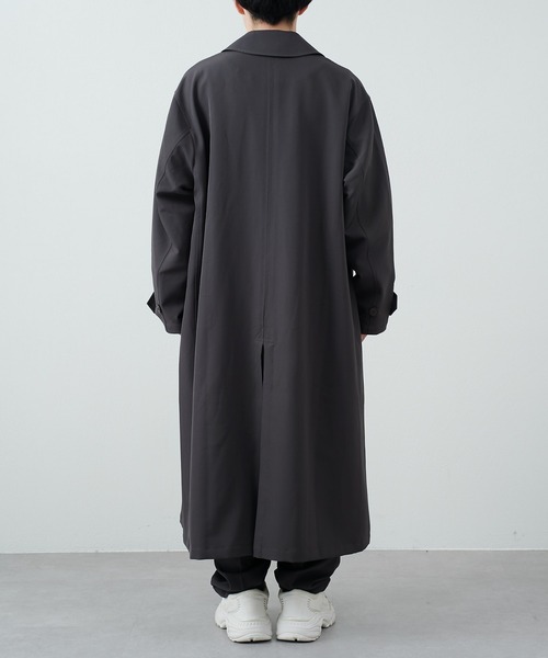 COLONY 2139（コロニートゥーワンスリーナイン）の「ストレッチイージーケアダブルコート（トレンチコート・メンズ・チャコールグレー/ブラック・MEDIUM/LARGE）」の22枚目の写真