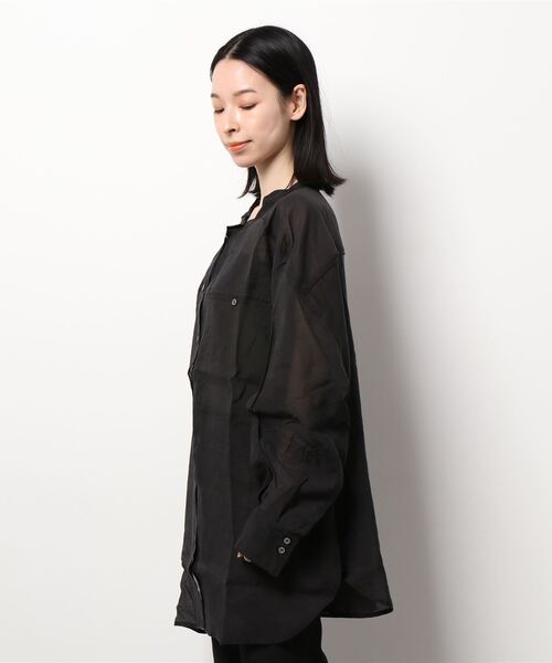 STYLEBLOCK（スタイルブロック）の「シアーポプリンポケット付きブラウス（シャツ/ブラウス・レディース・ミント/ライトブルー/ライトグレー/ブラック/アイボリー・M）」の10枚目の写真