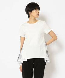 ADDICT NOIR | 【別注】ADDICT NOIR/アディクト ノアー/Frill Tops/WHITE(Tシャツ/カットソー)