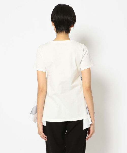 ADDICT NOIR（アディクトノアー）の「【別注】ADDICT NOIR/アディクト ノアー/Frill Tops/WHITE（Tシャツ/カットソー・レディース・ホワイト・FREE）」の3枚目の写真