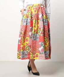 PRINT-GATHER SKIRT