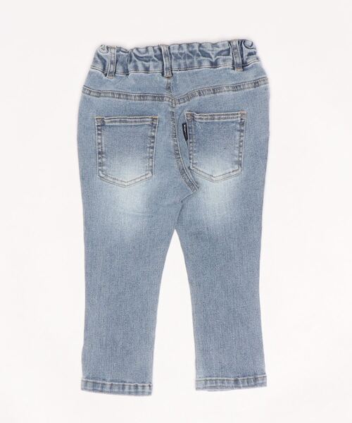b・ROOM（ビールーム）の「ダメージスキニーパンツ（デニムパンツ・キッズ・グレー/サックスブルー・100cm/130cm/120cm/90cm/110cm）」の3枚目の写真
