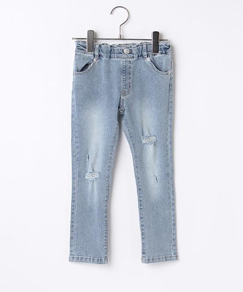 b・ROOM（ビールーム）の「ダメージスキニーパンツ（デニムパンツ・キッズ・グレー/サックスブルー・100cm/130cm/120cm/90cm/110cm）」の21枚目の写真