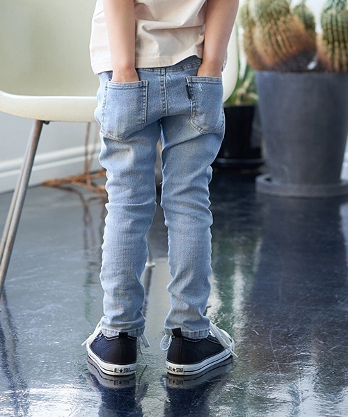 b・ROOM（ビールーム）の「ダメージスキニーパンツ（デニムパンツ・キッズ・グレー/サックスブルー・100cm/130cm/120cm/90cm/110cm）」の14枚目の写真