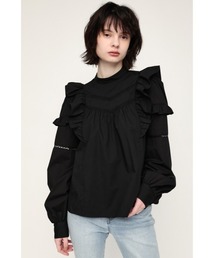 STAND COLLAR FRILL BLOUSE スタンドカラ― フリル ブラウス
