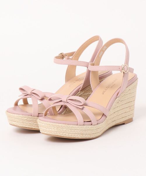 JILL STUART（ジルスチュアート）の「リボンモチーフプラットフォームジュートサンダル（サンダル・レディース・ブラック/ピンク/ライトグリーン/アイボリー・22.5cm/23.0cm/23.5cm/24.0cm/24.5cm）」の4枚目の写真