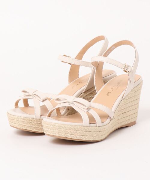 JILL STUART（ジルスチュアート）の「リボンモチーフプラットフォームジュートサンダル（サンダル・レディース・ブラック/ピンク/ライトグリーン/アイボリー・22.5cm/23.0cm/23.5cm/24.0cm/24.5cm）」の2枚目の写真