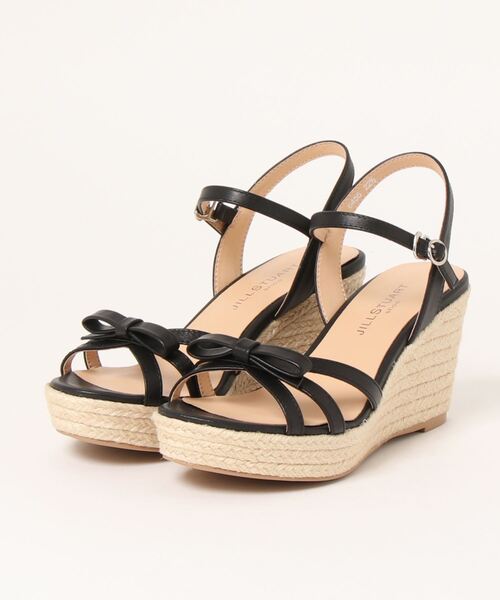 JILL STUART（ジルスチュアート）の「リボンモチーフプラットフォームジュートサンダル（サンダル・レディース・ブラック/ピンク/ライトグリーン/アイボリー・22.5cm/23.0cm/23.5cm/24.0cm/24.5cm）」の3枚目の写真