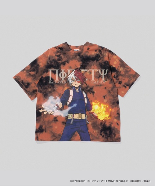 9090(ナインティナインティ)の「僕のヒーローアカデミア × 9090 TODOROKI Tee(Tシャツ/カットソー・メンズ・ブルー系その他/ブラック系その他・X-LARGE/LARGE/MEDIUM)」の1枚目の写真