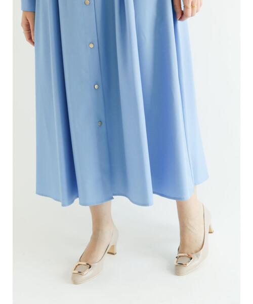 Te chichi（テチチ）の「ウエスト切替えシャツワンピース（ワンピース・レディース・ネイビー/ブルー/カーキ・ﾌﾘ-）」の10枚目の写真