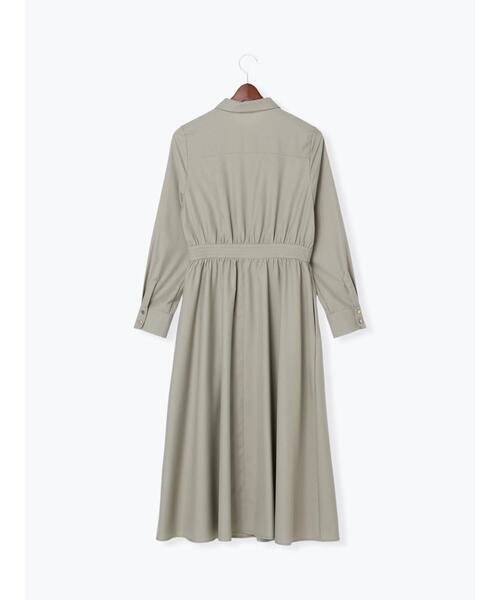 Te chichi（テチチ）の「ウエスト切替えシャツワンピース（ワンピース・レディース・ネイビー/ブルー/カーキ・ﾌﾘ-）」の12枚目の写真