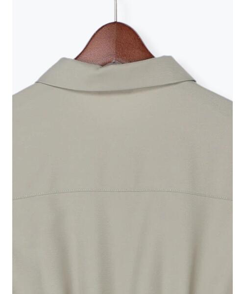 Te chichi（テチチ）の「ウエスト切替えシャツワンピース（ワンピース・レディース・ネイビー/ブルー/カーキ・ﾌﾘ-）」の16枚目の写真