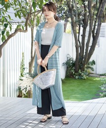 2wayパッチワークロングニット