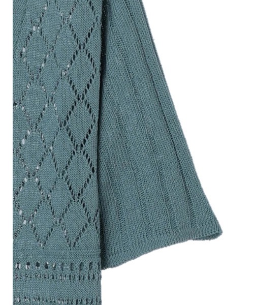 earth music&ecology（アースミュージックアンドエコロジー）の「2wayパッチワークロングニット（ワンピース・レディース・ブラック/オレンジ/サックスブルー・FREE）」の19枚目の写真