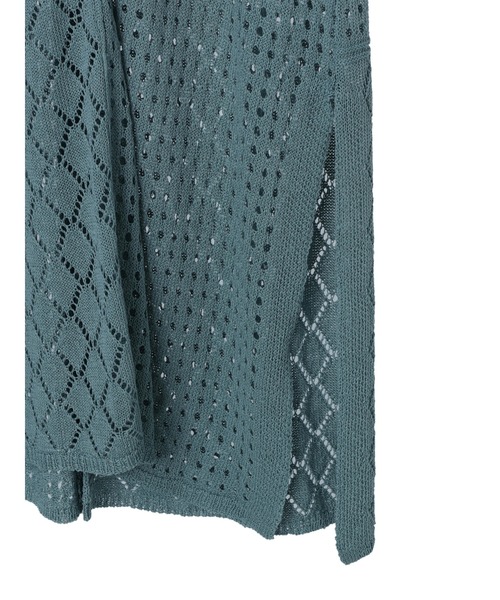 earth music&ecology（アースミュージックアンドエコロジー）の「2wayパッチワークロングニット（ワンピース・レディース・ブラック/オレンジ/サックスブルー・FREE）」の15枚目の写真