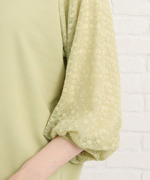 Cutie Blonde（キューティーブロンド）の「◆レース切替五分袖プルオーバー（Tシャツ/カットソー・レディース・レモンイエロー/ブラック/オフホワイト・02/03/01）」の7枚目の写真