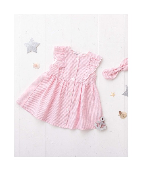birthday party(バースデイパーティー)の「birthdayparty/布帛フリフリストライプワンピース(80cm~110cm)(ワンピース・キッズ・ピンク系その他/ブルー系その他・80/100/90/110)」の19枚目の写真