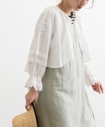 POU DOU DOU | 洗いざらしコットンボレロブラウス(シャツ/ブラウス)