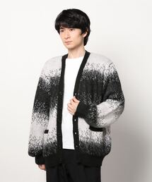 schott（ショット）の「Schott/ショット/MOHAIR OMBRE BORDER CARDIGAN