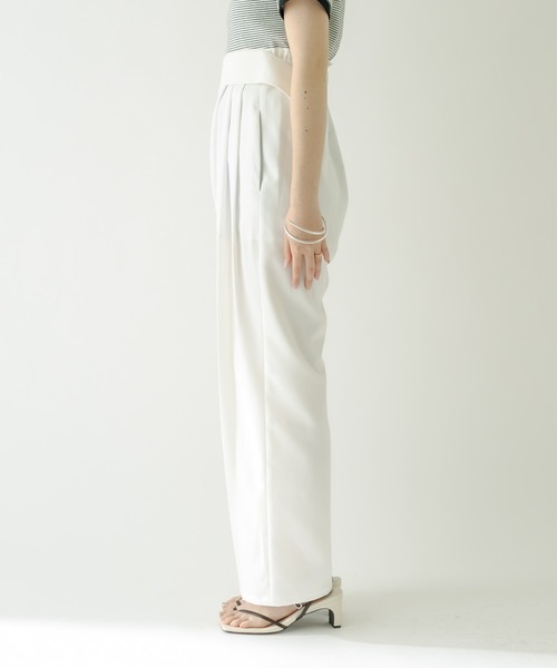 mystic（ミスティック）の「ラップタックパンツ（その他パンツ・レディース・ブラック/オフホワイト/ブルー・1/2）」の10枚目の写真