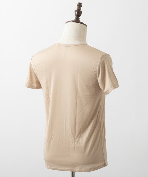 ABBEY MARKET（アビーマーケット）の「クールアンダーウェア(丸首) ミント&キシリトール加工　冷感（Tシャツ/カットソー・メンズ・ホワイト/ベージュ/グレー・LL/3L/S/M/L）」の8枚目の写真